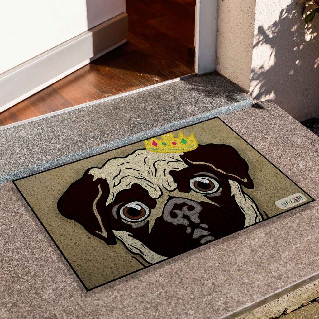 Tapete Capacho Pug - CA 001740 | Shopee Brasil