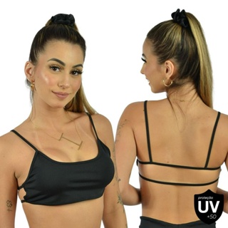 Top Alça Sem Costas Com Bojo Removível Fitness Feminino Academia Zero Transparência em Oferta na Shopee