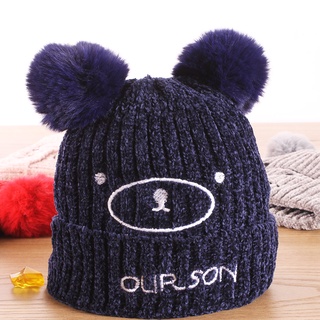 Gorro Touca Infantil Bebê Menino Menina Tricotado Quente Fashion
