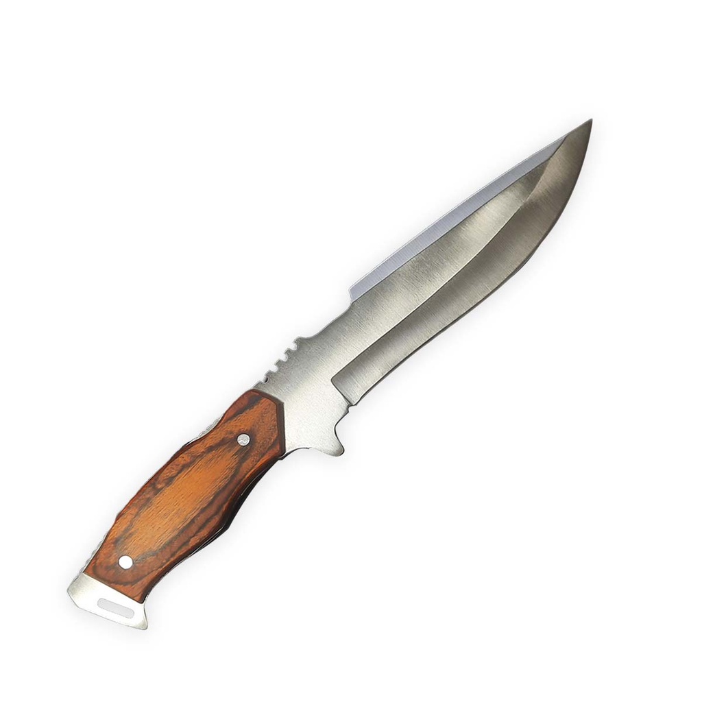 Faca para churrasco facão cabo madeira full tang monobloco