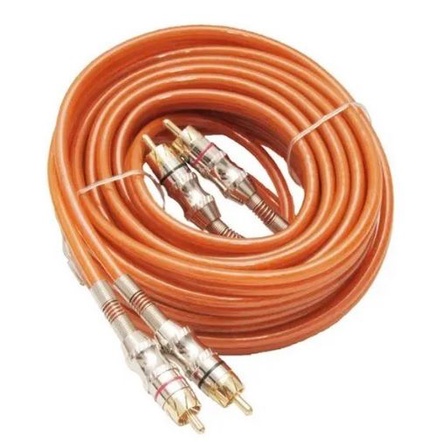 CABO RCA 5M TRIPLA BLINDAGEM LARANJA KX3 4 MACHOS SOM MODULO
