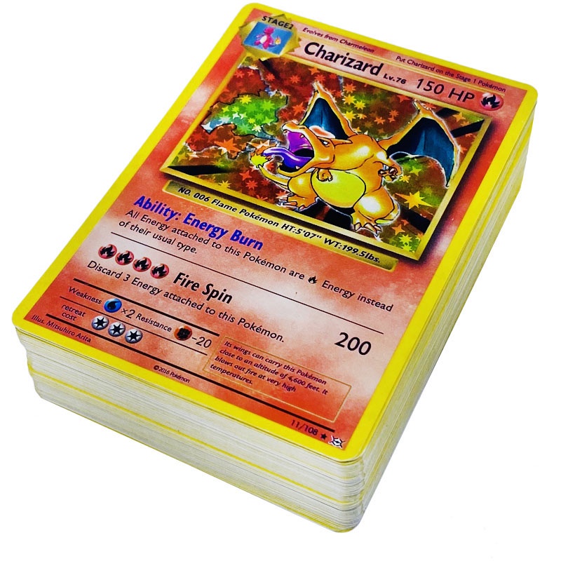 English Language Version Pokemon Cards 60-300Pcs Pokemon Cartas