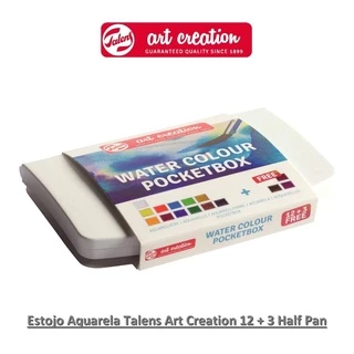 Estojo Aquarela Talens Art Creation 12+3 Half Pan + Pincel