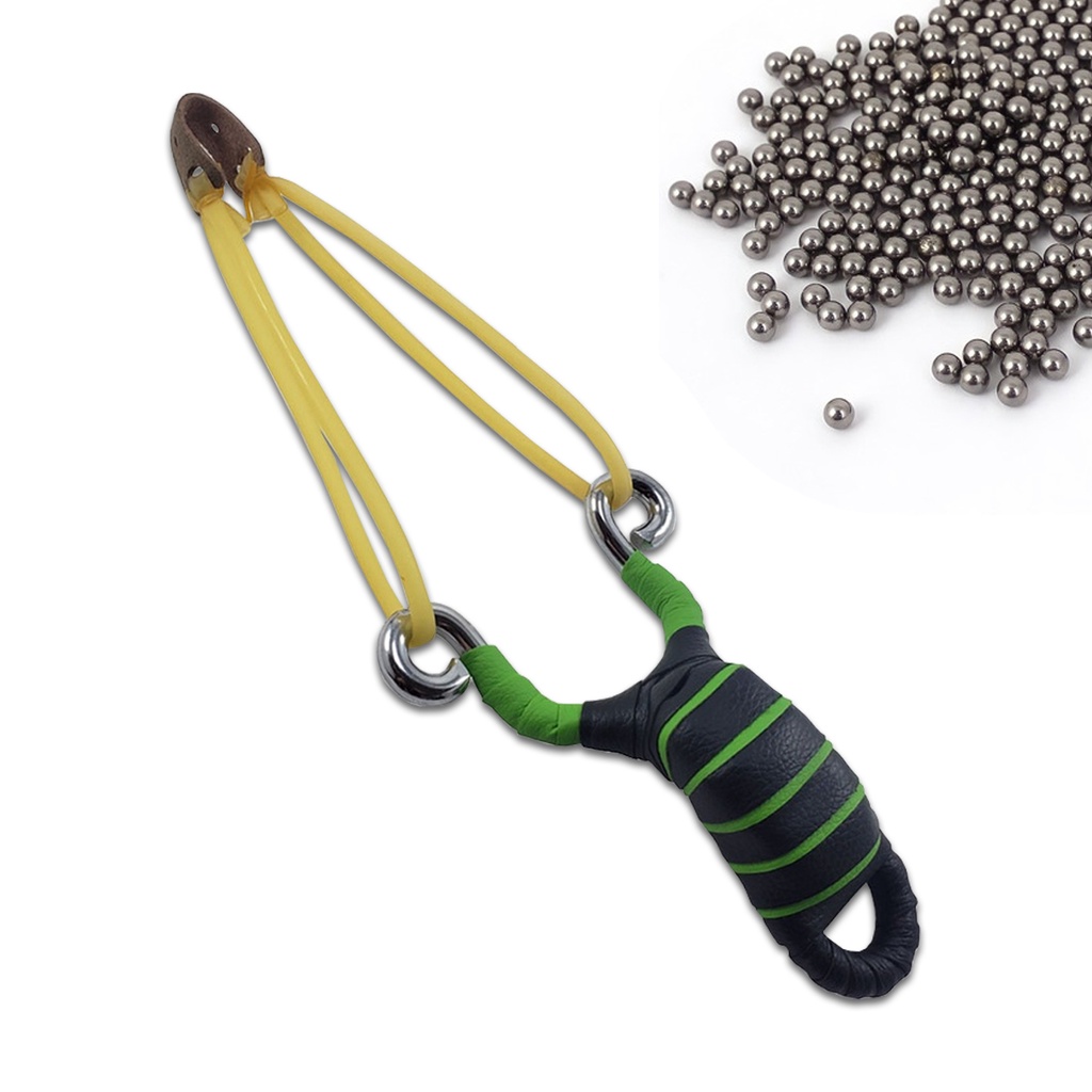 Estilingue Metal Anatomica 100 Esferas de Aço 8mm Bodoque Esporte Slingshot Kit