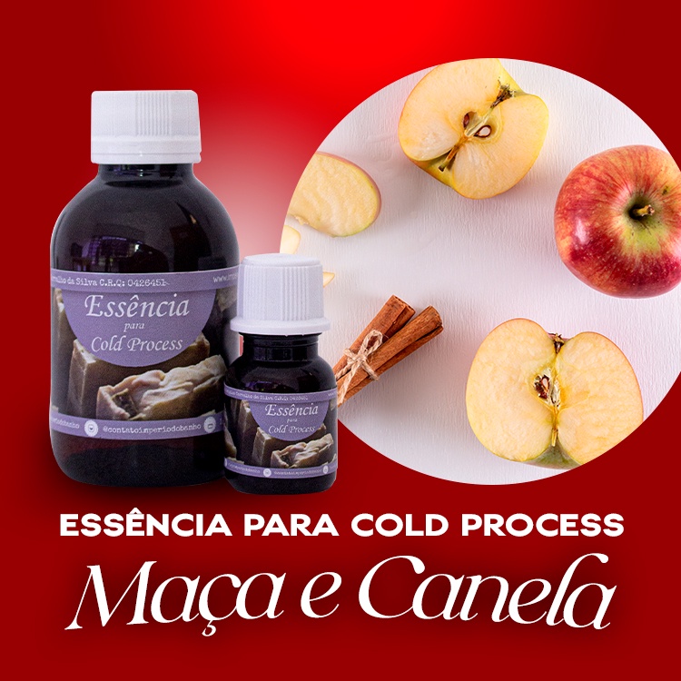Essência Concentrada Maçã e Canela - Cold (Base Miristato de Isopropila ...