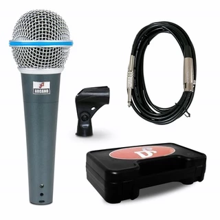 Microfone dinâmico Arcano Osme-8 com fio XLR-P10 4,5m