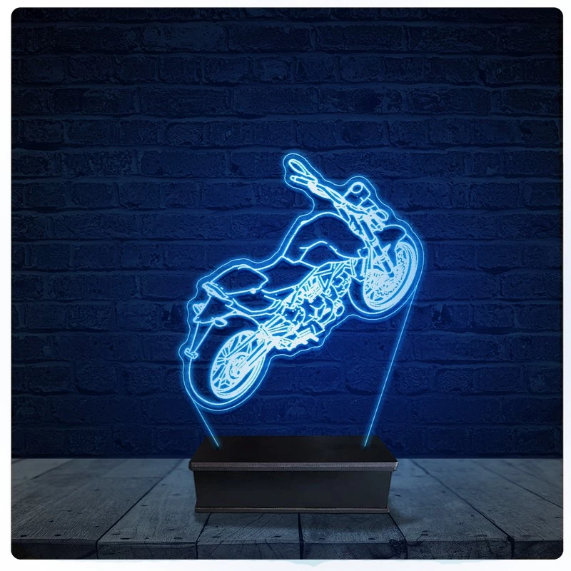 Luminária Led Acrilico Abajur - Moto Custom 08