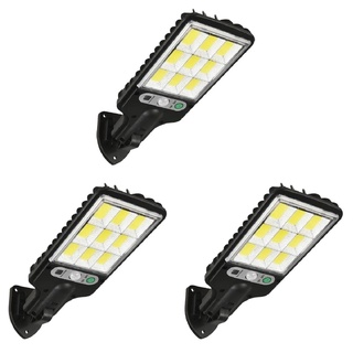 Kit Luminária Poste Rua Parede Refletor Solar 108 Cob Bateria Carregar Sensor Presença Movimento Prova D