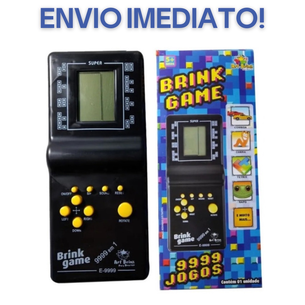 Brinquedo Mini Game Pop Station Portátil Retrô 9999 Jogos Eletrônico Passa  Tempo