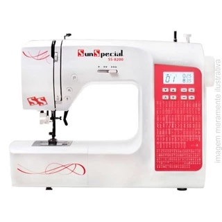 MÁQUINA DOMESTICA SUN SPECIAL 200 PONTOS SS8200 RED BIVOLT