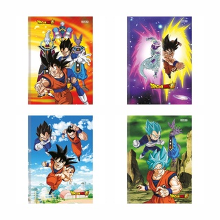 Kit 5 Cadernos Dragon Ball Super Brochurão Dbz 96 Folhas em