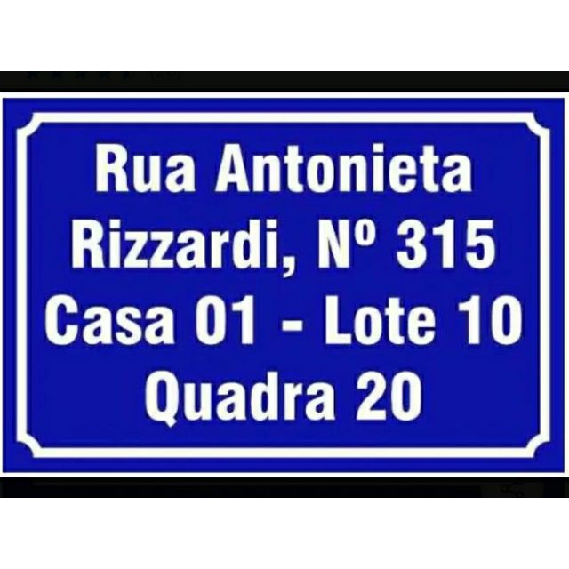 Placa De Endereço Residencial 40x25cm