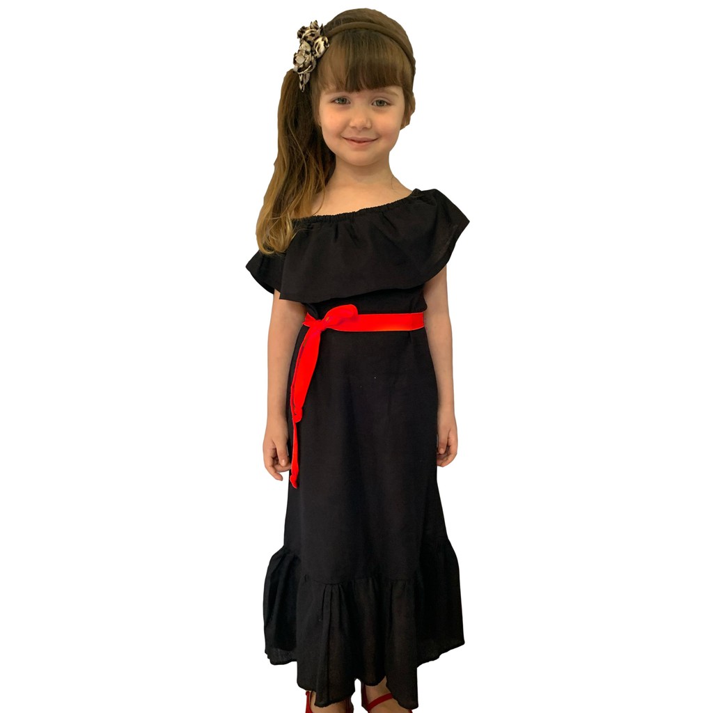 Vestido longo preto store infantil