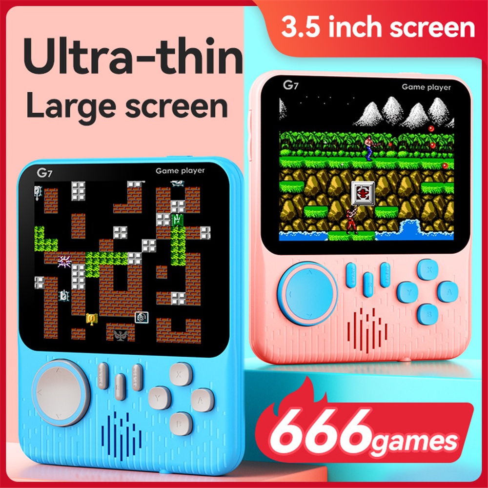 G7 Macaron Mini Jogos Eletrônicos 3.5-Polegada Tela Grande 666 Jogo Para Dois  Jogadores Jogo De Vídeo Ultra-fino Portátil Mini Boy Jogo De Luta -  AliExpress
