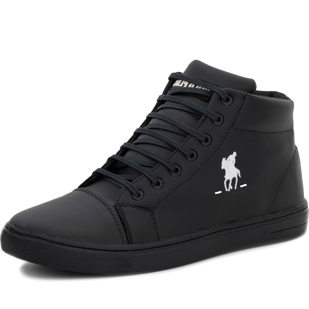T nis Masculino Sapatenis Polo Plus Cano Alto Bota Original