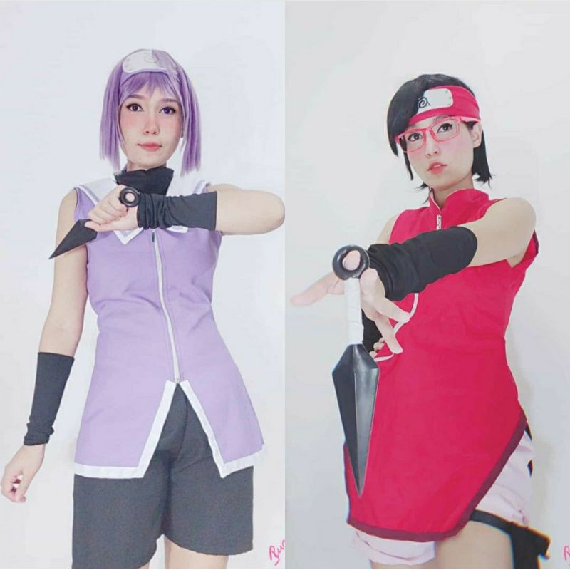 Cosplay Sarada Uchiha Ou Kakei Sumire Anime Boruto Shopee Brasil