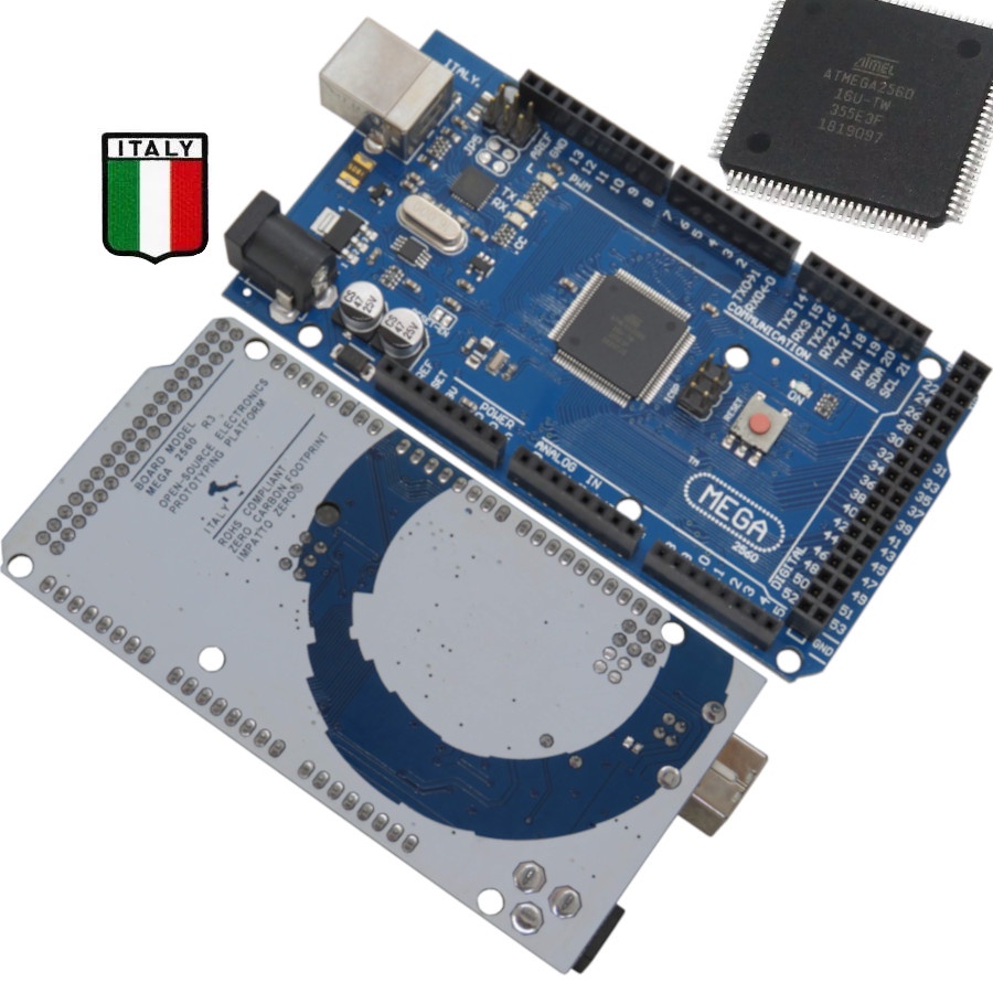 Placa Italy Para Arduino Mega 2560 R3 Atmega2560-16u | Shopee Brasil