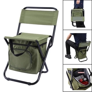 Cadeira de Camping com Bolsa Termica Embutida Cadeira Bolsa De Pesca Camping Praia