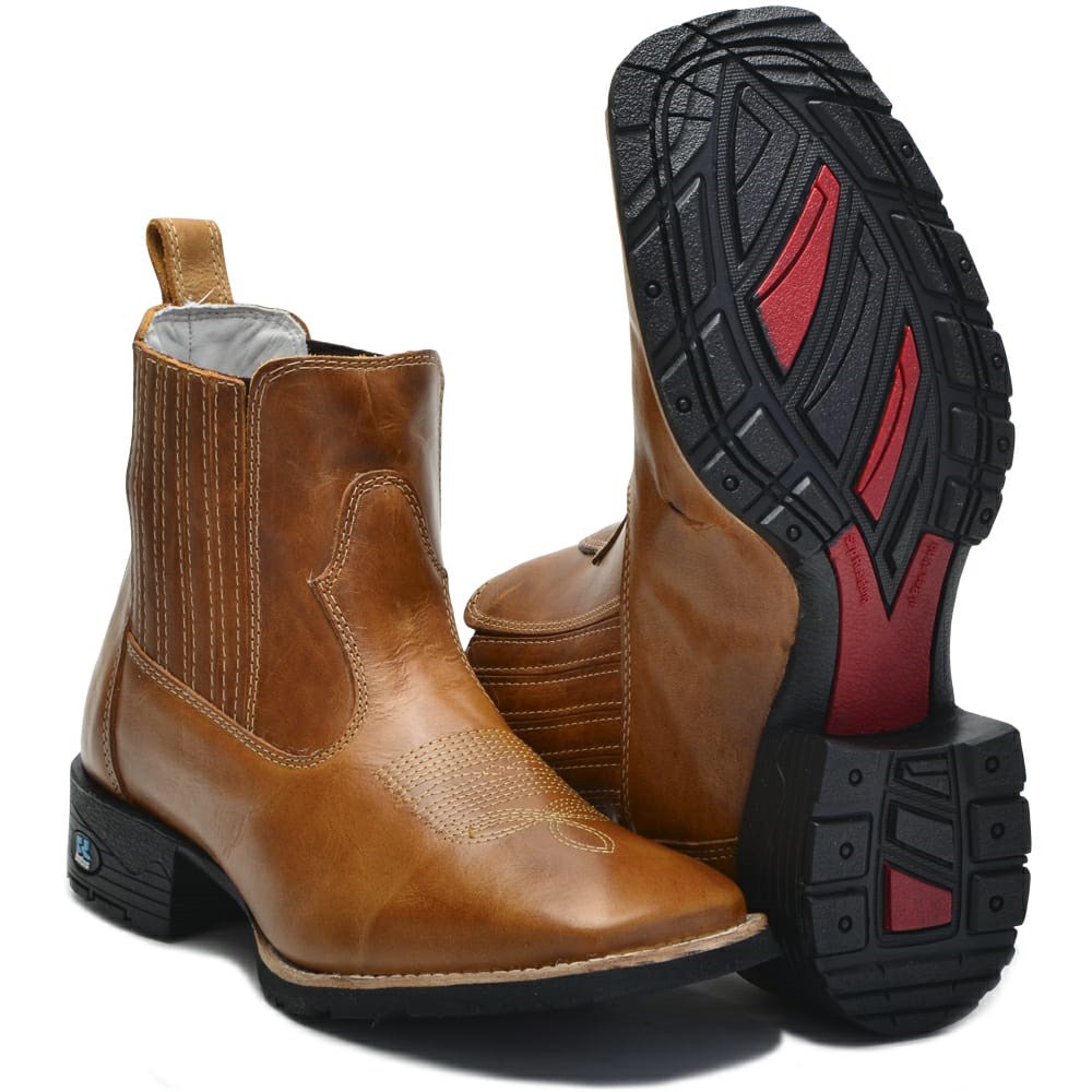 Bota Botina Country Botina de Couro Legitimo Bota Texana Botina Bota ...
