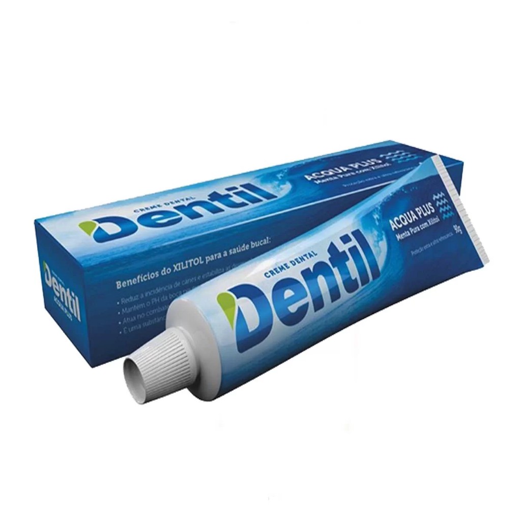 Pasta Dente Natural Sem Flúor Menta Xylitol Dentil Aquaplus | Shopee Brasil
