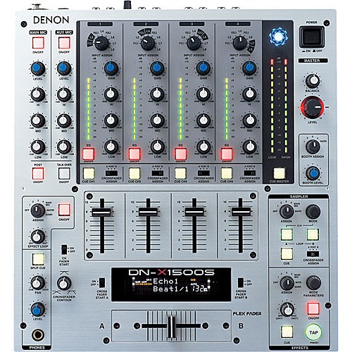 Mixer Denon DN-X1500 Mixer DJ profissional de 4 canais com