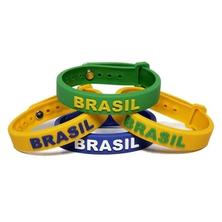 kit 10 pulseira brasil copa do mundo