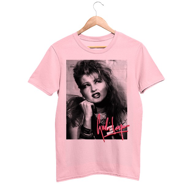 Camiseta Algodao Cyndi Lauper Anos 80 Musica Rock Pop Cantora