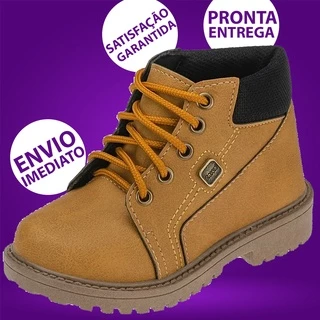 Bota Coturno Infantil Masculino Menino Botinha Leve club happy