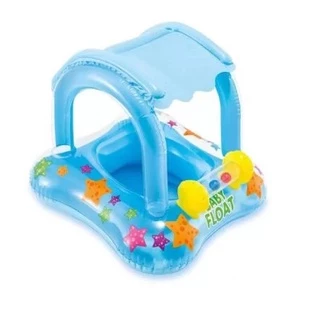 Boia de Segurança Infantil Baby Bote Inflável C/ Proteção Solar P/ Praia e Piscina
