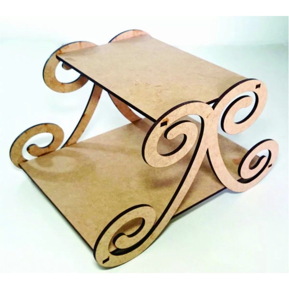 Porta Doce 2 Andares Provençal Em Mdf Cru