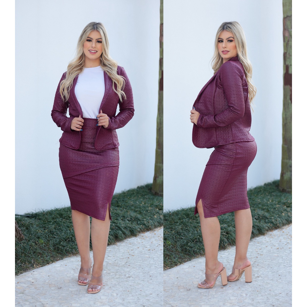 Saia midi best sale e blazer