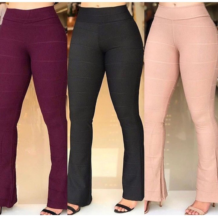 Calça Legging Feminina Flare Bandagem P, M, G e GG