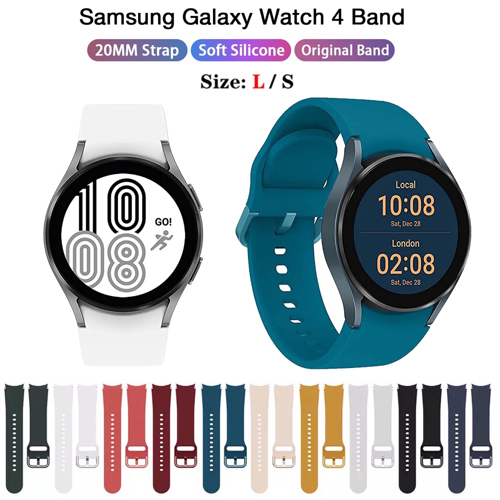 Tamanho Opcional Pulseira De Silicone De Substituição Pequena E Grande Para Relógio Samsung Galaxy 4 40mm 44mm Watch 4 Clássico 42mm 46mm Mulheres Homem