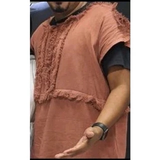 Vestido Manto de pano de saco três faixas