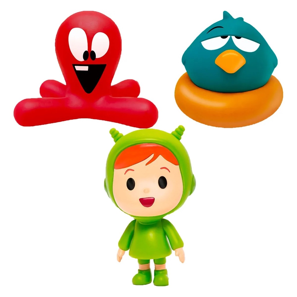 Kit 3 Bonecos Da Turma Do Pocoyo Nina Sonequita E Fred Cardoso Toys ...