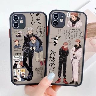 Caixa De Proteção Da Lente Do Telefone Anime Compatível Para iPhone 11 12 13 Pro Max 7 8 Plus SE 2020 Capa Protetora Câmera Jujutsu Kaisen Padrão Matte Hard PC