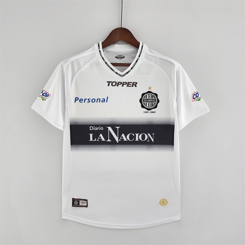 2002 Camisa Retrô Olímpica home Branca