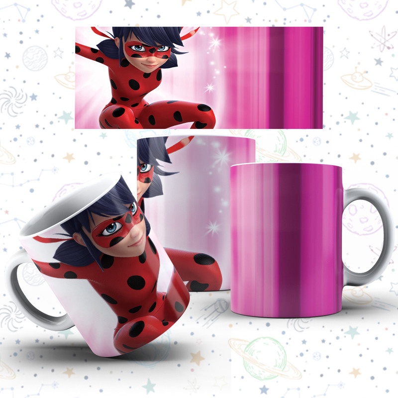 Kit Caneca para pintar Miraculous Lady Bug + Jogo de Canetinhas Laváveis -  Mary Pop Personalizados - Copos, Taças e Canecas - Magazine Luiza