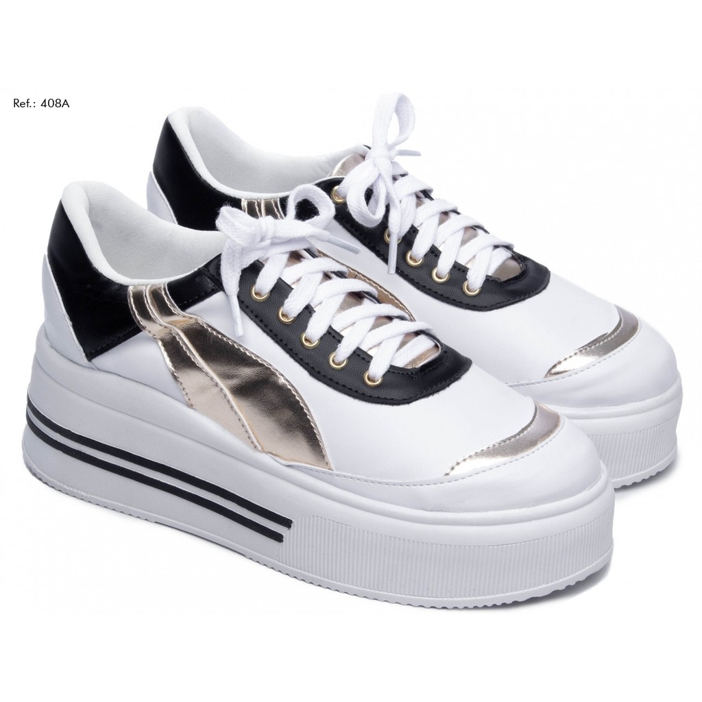 Tênis Feminino Casual Salto Alto Sneaker