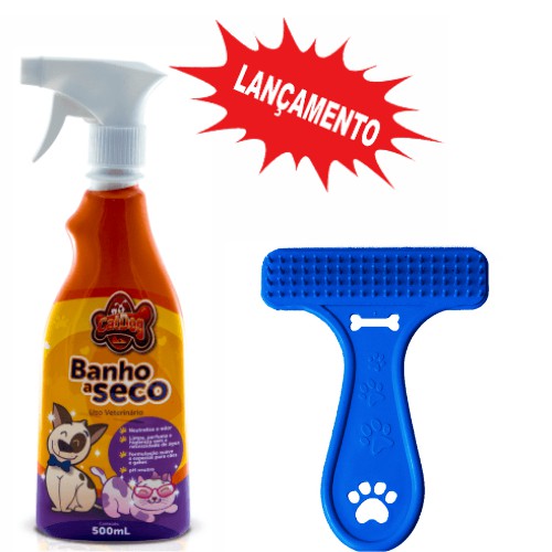 Kit Shampoo Banho A Seco Para Cachorro Pet Shop Dog CatDog 500ML