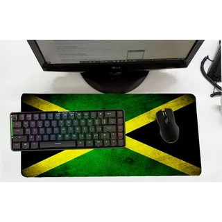 Mouse Pad /Desk Pad Grande 30x70cm - Linha Bandeira Jamaica