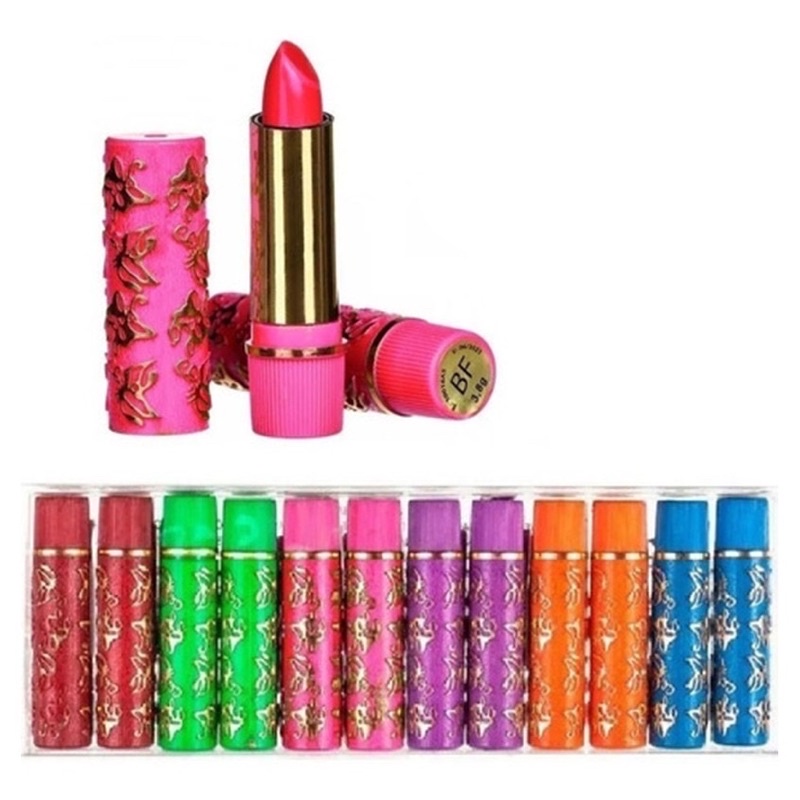 kit 5 Batom 24 Horas Magic Bella Femme Green Lipstick Makeup Impervious