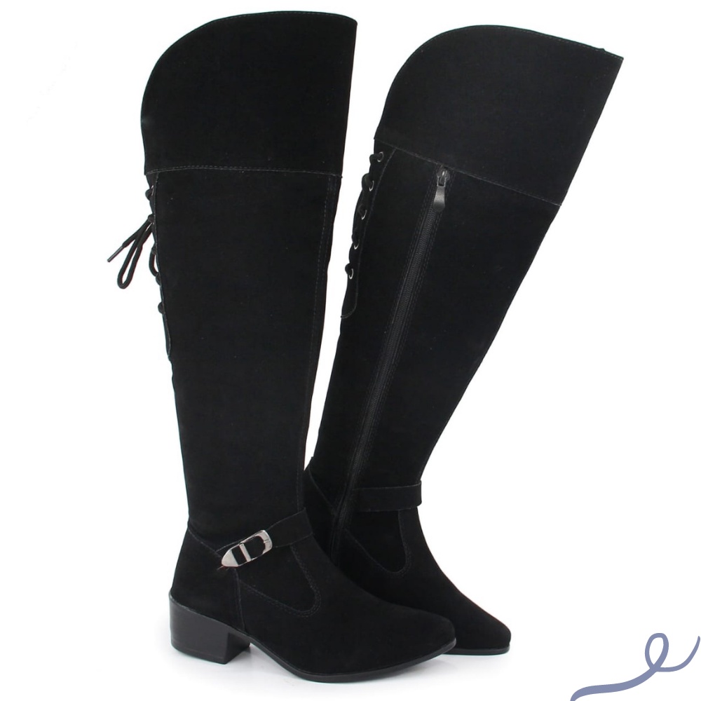 Bota cano best sale longo plus size