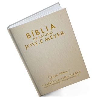 Bíblia de estudo Joyce Meyer - Letra Grande Dourada em Oferta na Shopee