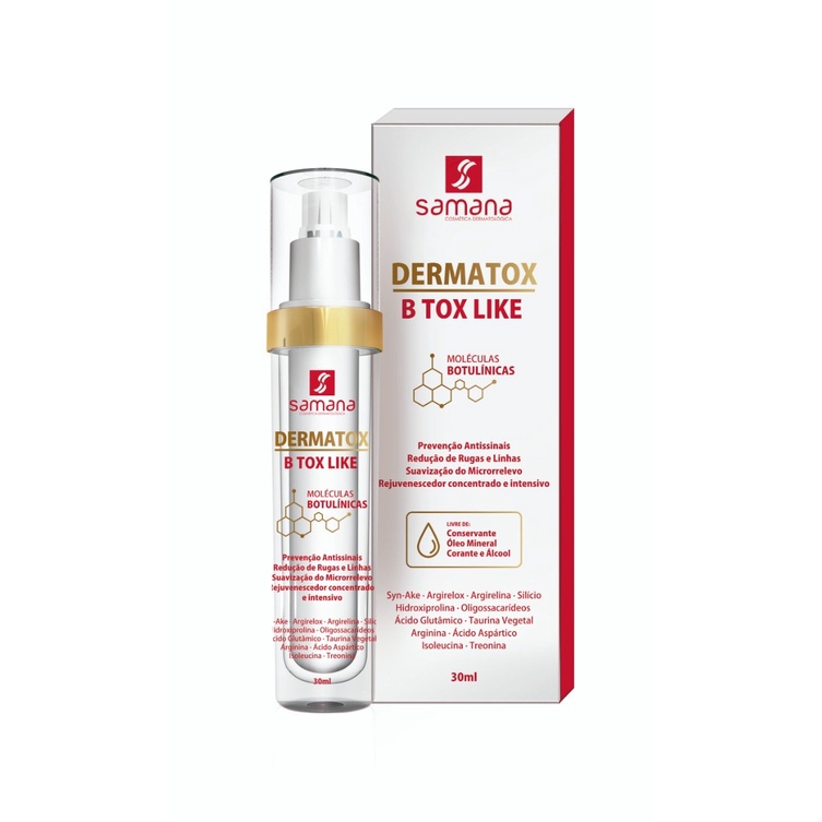 DermaTox B-Tox Like Hidratante 30ml Samana | Shopee Brasil