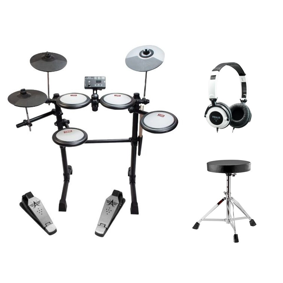 Bateria Eletrônica Turbo 7 Pad Tdx16 Com Banco e Fone