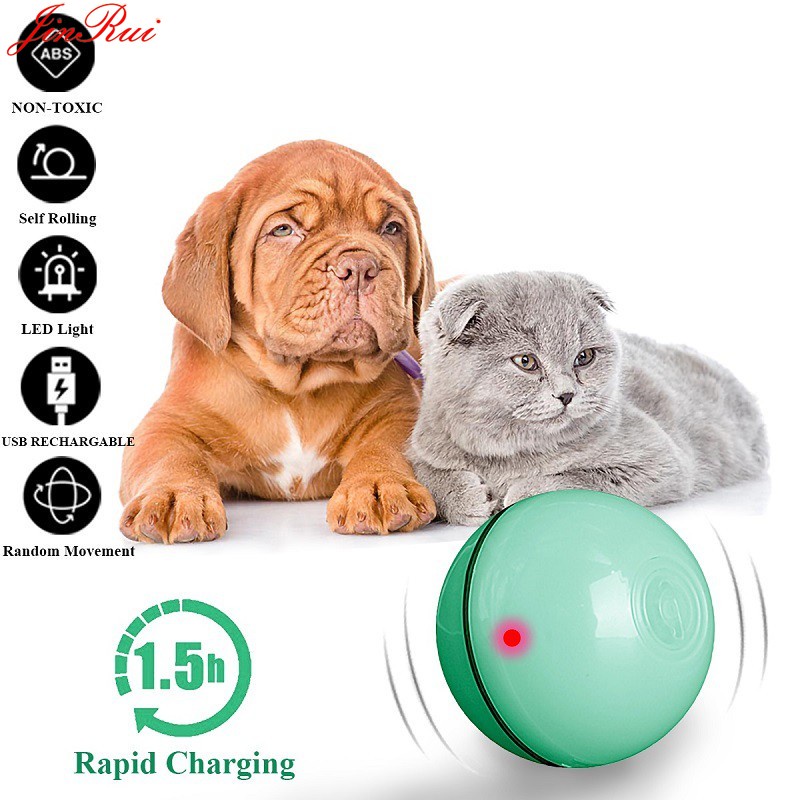 bola gato USB - bola 360 graus auto-rotativa - animal recarregável