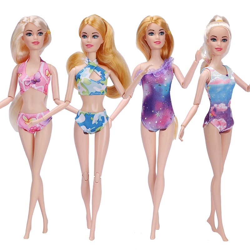 20cm boneca maiô mini biquíni roupa de natação impresso padrão brinquedos  roupas mudando vestido jogo bonecas acessórios menino menina presente -  AliExpress