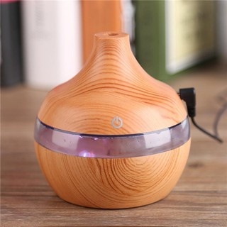 Umidificador de Ar Mini Difusor Aromatizador Cor Madeira Escuro USB