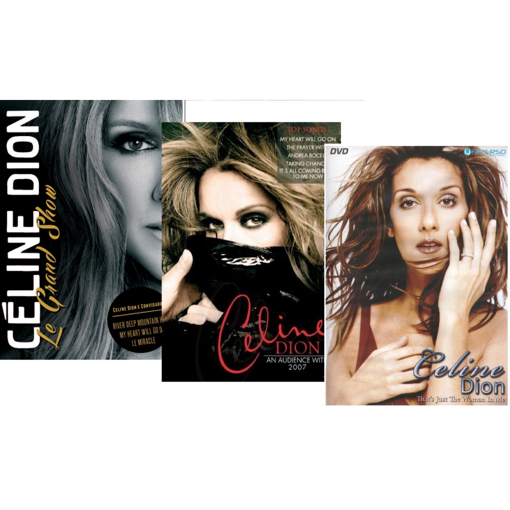 DVD Celine Dion Especial com 3 DVDs